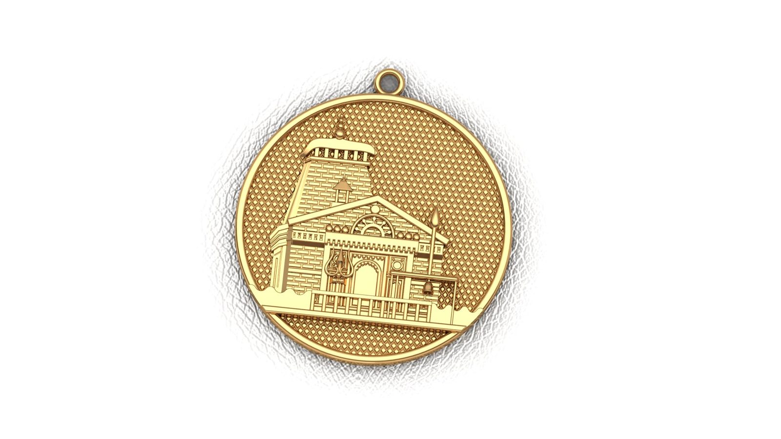 Kedarnath Temple Antique Gold Pendant 3D Model Stl File Low Price 201026