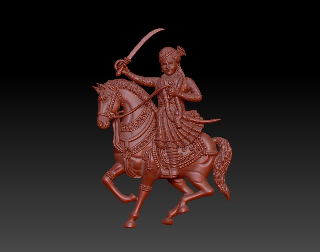 Chhatrapati Shivaji Maharaj on Horseback Golden Model  3D Model Stl File Low Price 201026
