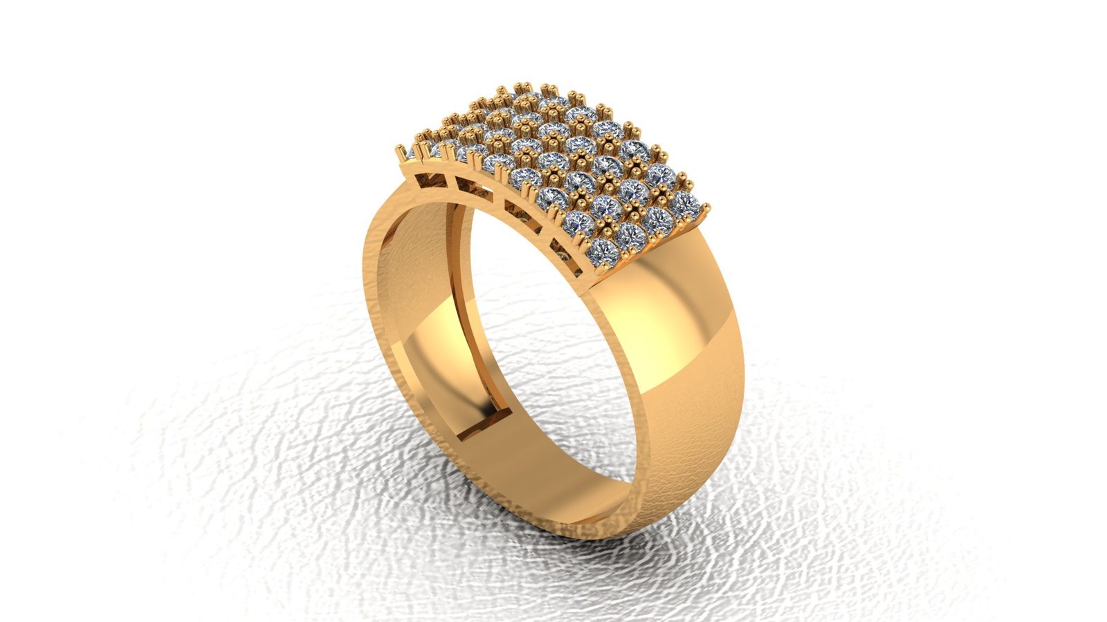 Elegant Multi-Row Diamond Ring 000087