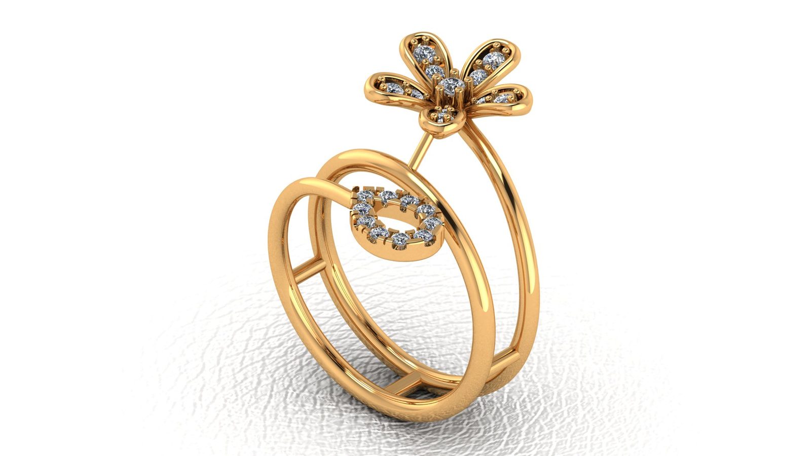 Royal Flower Top Designer Ring 000080
