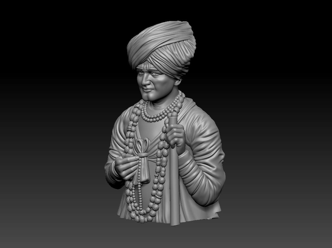 Shree Jalaram Bapa Idol 3D Model 000101